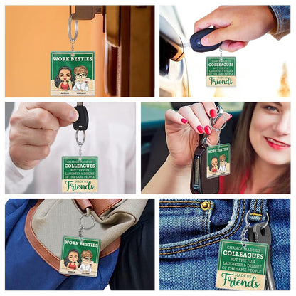 You Are The Reason I Don't Punch People At Work Teacher - Funny, Anniversary, Birthday Gifts For Colleagues, Coworker, Besties - Personalized Custom Acrylic Keychain