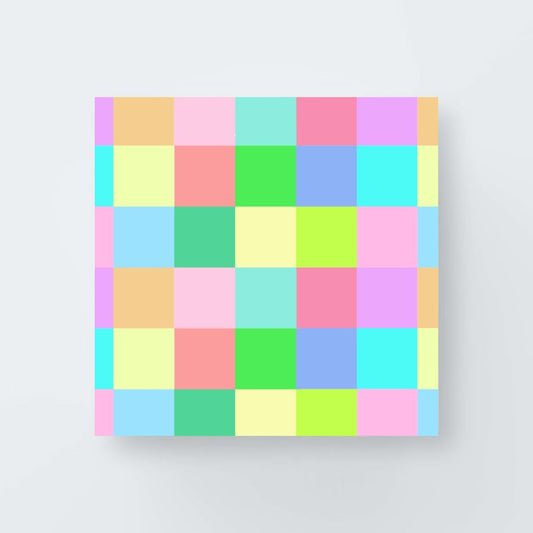 Rainbow Pastel Pixels Print