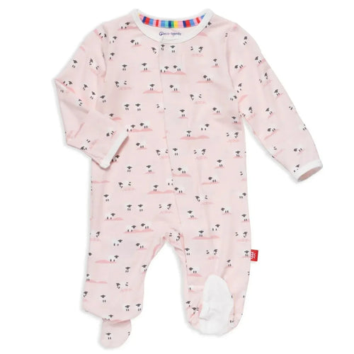 Pink Baa Baa Baby Footie (0-3M)