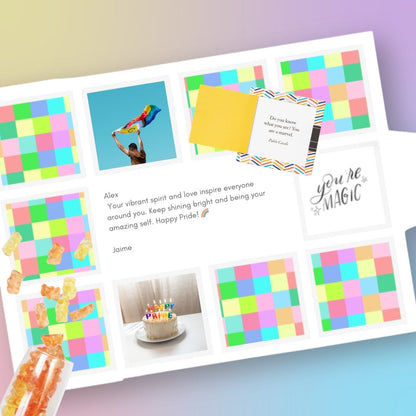 Rainbow Pastel Pixels Print
